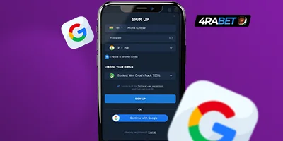 4rabet account sign up register with google